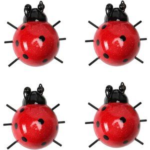 Ladybugs Yard Art Lawn Ornaments Wall Sculptures & Statues - Set of 4